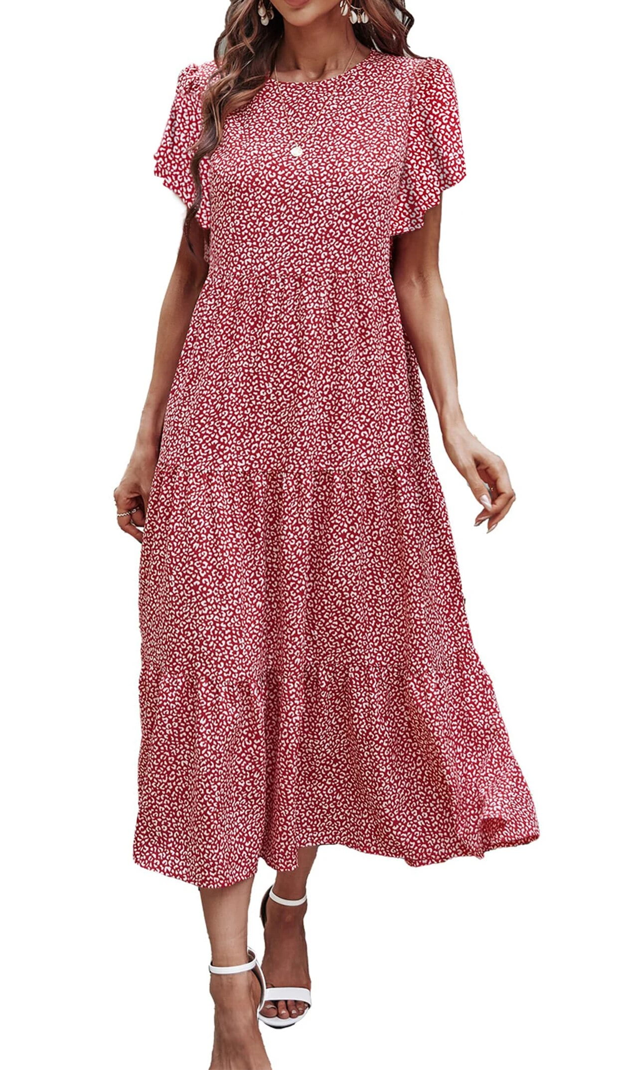 Fantaslook Dresses for Women Summer Casual Boho Dress Floral Print ...