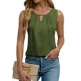 thumbnail image 1 of Fantaslook Dressy Tank Tops for Women Keyhole Pleated Sleeveless Blouses Business Casual Tops Work Shirts, 1 of 10