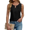thumbnail image 1 of Fantaslook Dressy Tank Tops for Women Keyhole Pleated Sleeveless Blouses Business Casual Tops Work Shirts, 1 of 10
