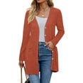 thumbnail image 1 of Fantaslook Fall Cardigan for Women Long Sleeve Open Front Cardigan Casual Button Down Coat with Pockets, 1 of 8