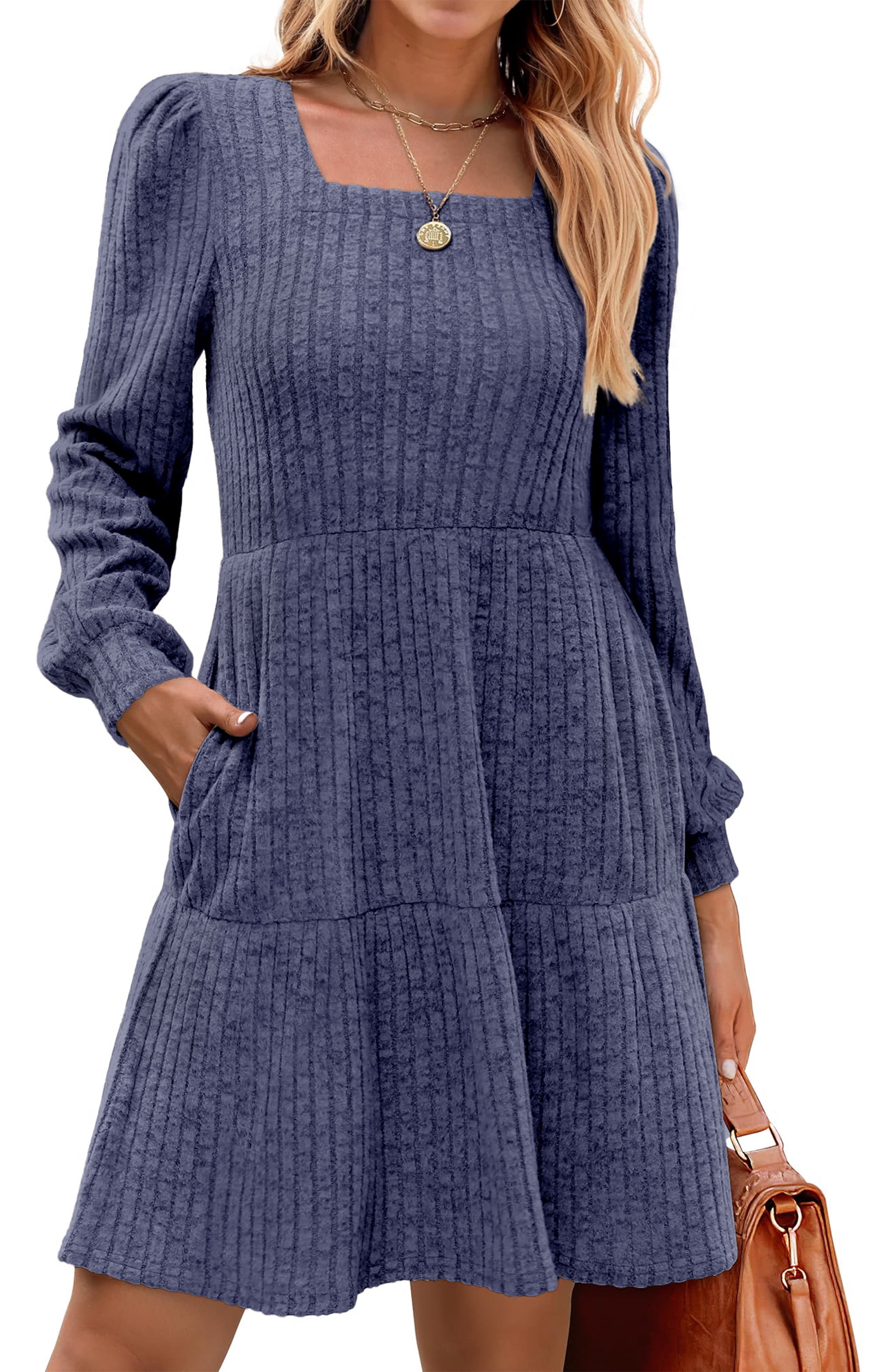 green emerald velvet dress Amazon.com: MEROKEETY Women's Sweater Dress 2025 Fall Winter Casual Long  Sleeve Square Neck Pleated Church Work Knit Midi Dresses, ArmyGreen, S :  Clothing, Shoes & Jewelry