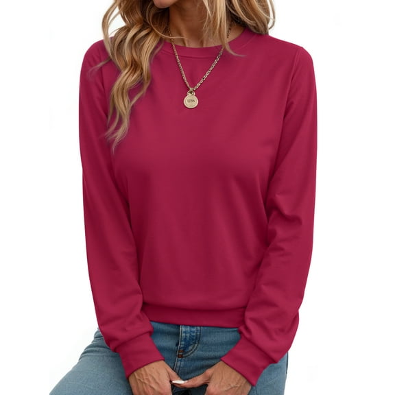 Fantaslook Fall Sweatshirts for Women Crewneck Long Sleeve Shirts Casual Tunic Tops Lightweight Pullover Sweatshirts