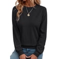thumbnail image 1 of Fantaslook Fall Sweatshirts for Women Crewneck Long Sleeve Shirts Casual Tunic Tops Lightweight Pullover Sweatshirts, 1 of 8