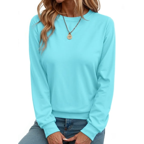 Fantaslook Fall Sweatshirts for Women Crewneck Long Sleeve Shirts Casual Tunic Tops Lightweight Pullover Sweatshirts