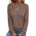 thumbnail image 1 of Fantaslook Fall Sweatshirts for Women Crewneck Long Sleeve Shirts Casual Tunic Tops Lightweight Pullover Sweatshirts, 1 of 8