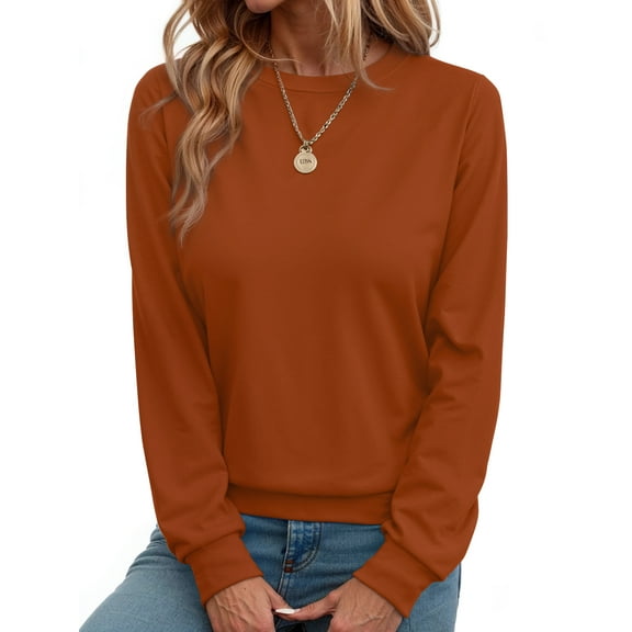 Fantaslook Fall Sweatshirts for Women Crewneck Long Sleeve Shirts Casual Tunic Tops Lightweight Pullover Sweatshirts