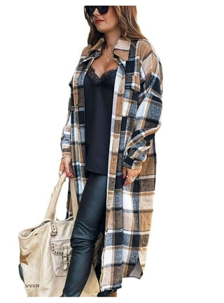 Long Shirt Jacket Womens