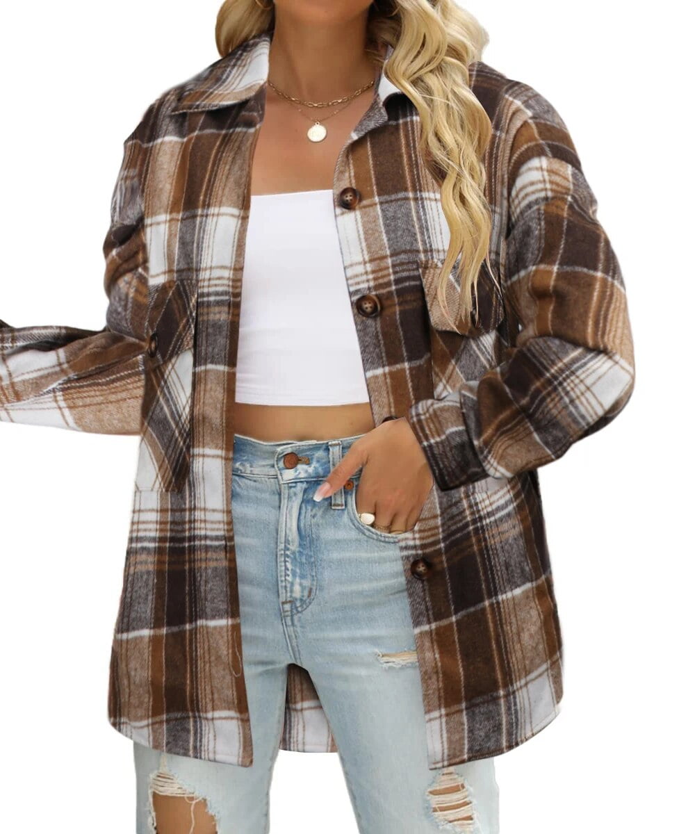 Plaid Pocketed Jacket main image 0