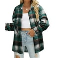 thumbnail image 1 of Fantaslook Flannel Shirts for Women Casual Plaid Shacket Pocketed Jacket Button Down Long Sleeve Shirts Coats, 1 of 6