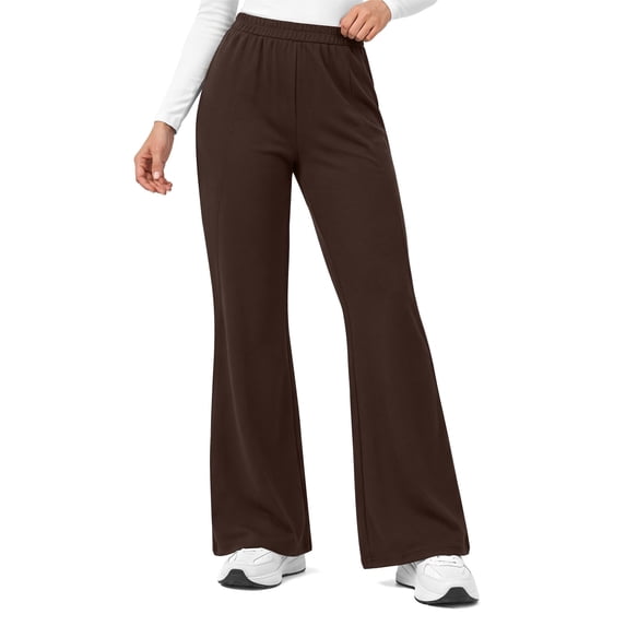 Fantaslook Flared Pants for Women High Waisted Lightweight Pull On Pants Workout Bootcut Work Pants