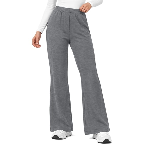 Fantaslook Flared Pants for Women High Waisted Lightweight Pull On Pants Workout Bootcut Work Pants