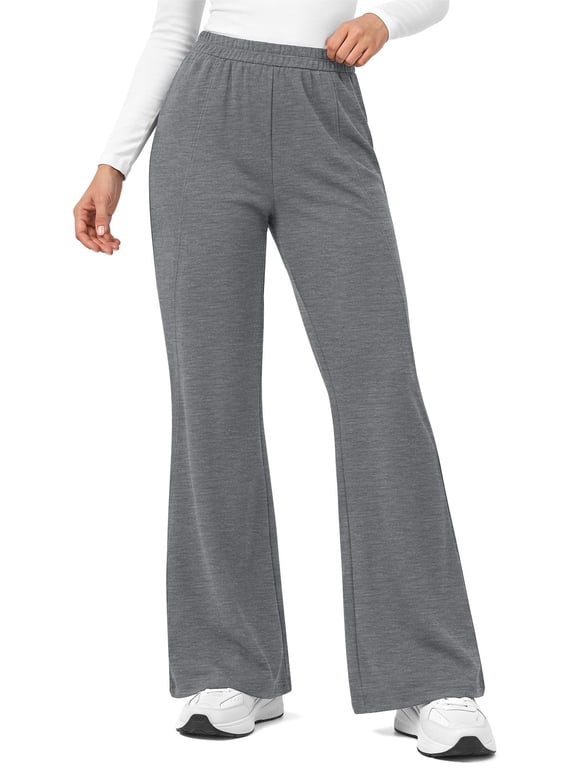 Flared Pants for Women High Waisted Lightweight Pull On Pants Workout Bootcut Work Pants