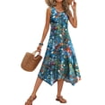 thumbnail image 1 of Fantaslook Floral Tank Dresses for Women Flowy Sleeveless Asymmetrical Hem Dress Beach Sundress with Pockets, 1 of 10