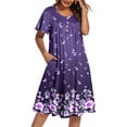 thumbnail image 1 of Fantaslook Nightgowns for Women Ruffle Sleeve Button Midi Dress Floral Mumu Dresses Loose Flowy Moo Moo Dresses with Pockets, 1 of 8