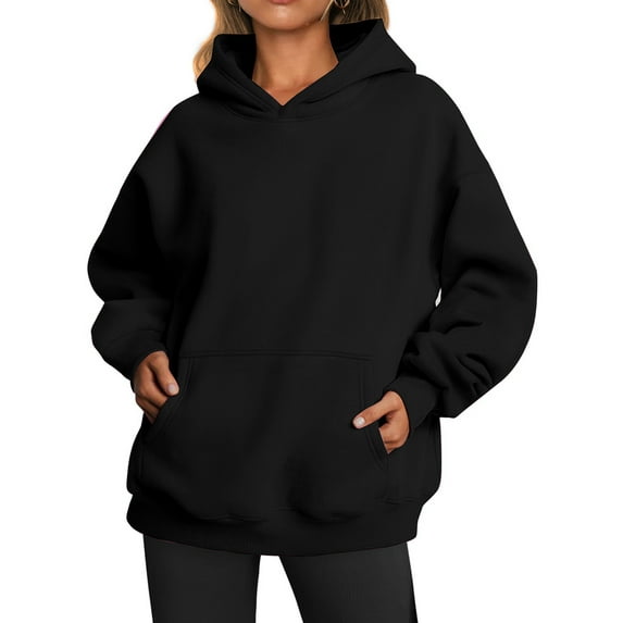 Fantaslook Hoodies for Women Oversized Fleece Sweatshirts Long Sleeve Pullover Tops Fall Outfits with Pocket