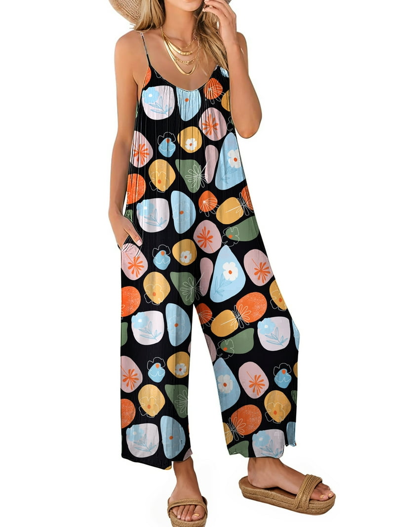 Fantaslook Women's Jumpsuits, Sleeveless Spaghetti Strap Rompers