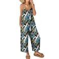 thumbnail image 1 of Fantaslook Jumpsuits for Women Casual Sleeveless Spaghetti Strap Rompers Boho Wide Leg Jumpsuits Overalls Dressy Trendy Outfits Clothes, 1 of 9