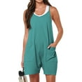 thumbnail image 1 of Fantaslook Jumpsuits for Women Casual Summer Rompers Sleeveless Loose Spaghetti Strap Shorts Overalls Jumpers with Pockets, 1 of 9