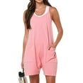 thumbnail image 1 of Fantaslook Jumpsuits for Women Casual Summer Rompers Sleeveless Loose Spaghetti Strap Shorts Overalls Jumpers with Pockets, 1 of 9