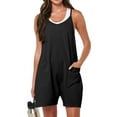 thumbnail image 1 of Fantaslook Jumpsuits for Women Casual Summer Rompers Sleeveless Loose Spaghetti Strap Shorts Overalls Jumpers with Pockets, 1 of 9