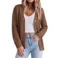 thumbnail image 1 of Fantaslook Knit Cardigan for Women Long Sleeve Open Front Sweaters Button Down Tops Casual Trendy Fall Outfits, 1 of 10