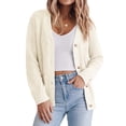 thumbnail image 1 of Fantaslook Knit Cardigan for Women Long Sleeve Open Front Sweaters Button Down Tops Casual Trendy Fall Outfits, 1 of 10