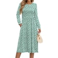 thumbnail image 1 of Fantaslook Long Sleeve Midi Dresses for Women Casual Floral Dress Flowy Fall Dresses with Pockets, 1 of 9