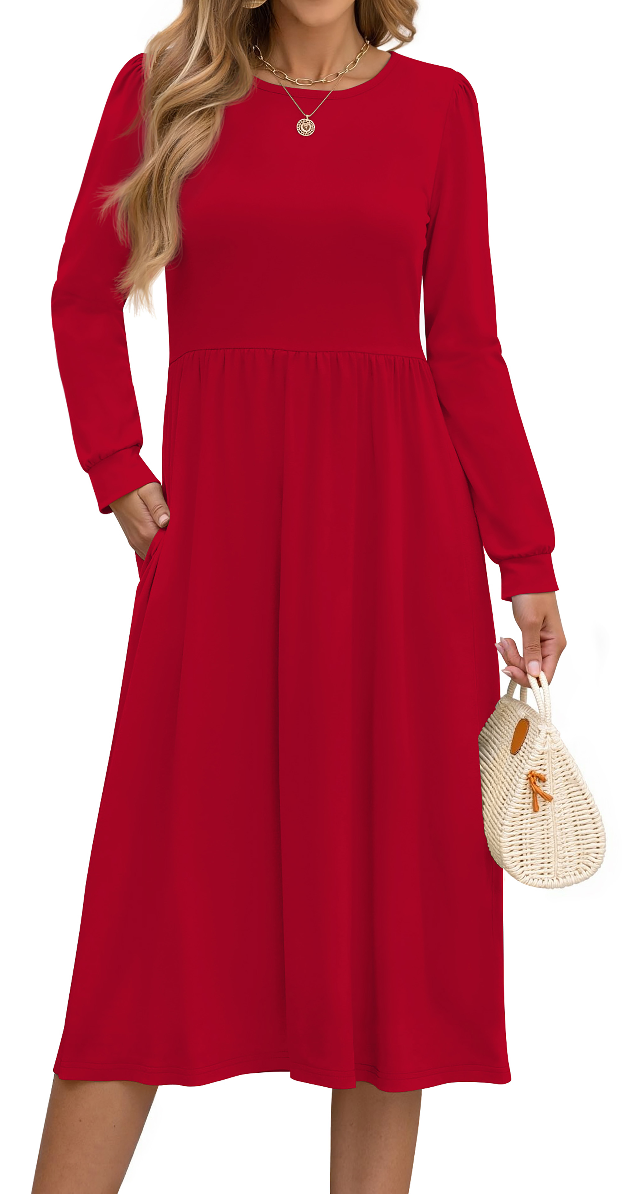 Fantaslook Long Sleeve Midi Dresses For Women Casual Floral Dress Flowy Fall Dresses With Pockets: Worth Buying?
