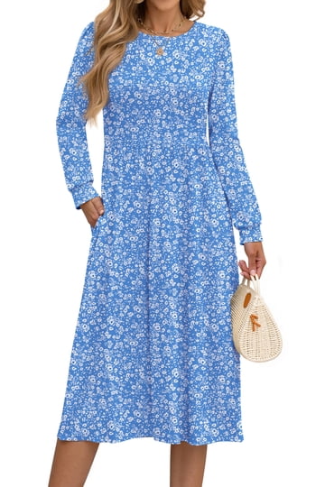 Floral Blue Dresses