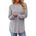 thumbnail image 1 of Fantaslook Long Sleeve Shirts for Women Casual Tunic Tops Dressy Crew Neck Pullover Fall Lightweight Sweaters for Women, 1 of 8