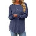 thumbnail image 1 of Fantaslook Long Sleeve Shirts for Women Casual Tunic Tops Dressy Crew Neck Pullover Fall Lightweight Sweaters for Women, 1 of 7