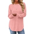 thumbnail image 1 of Fantaslook Long Sleeve Shirts for Women Casual Tunic Tops Dressy Crew Neck Pullover Fall Lightweight Sweaters for Women, 1 of 7