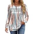 thumbnail image 1 of Fantaslook Long Sleeve Shirts for Women Fall Dressy Casual Blouses Fashion Pleated Tunic Tops, 1 of 8