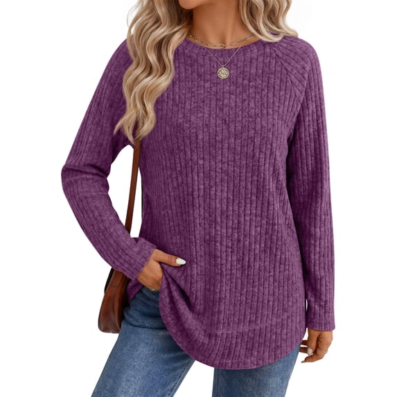 Fantaslook Long Sleeve Shirts for Women Lightweight Fall Sweaters Dressy Casual Tunic Tops