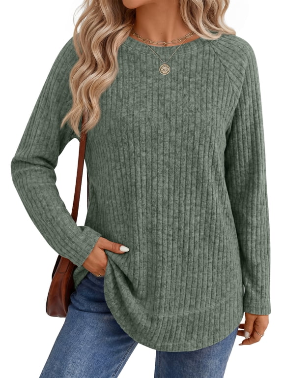 Long Sleeve Shirts for Women Lightweight Fall Sweaters Dressy Casual Tunic Tops