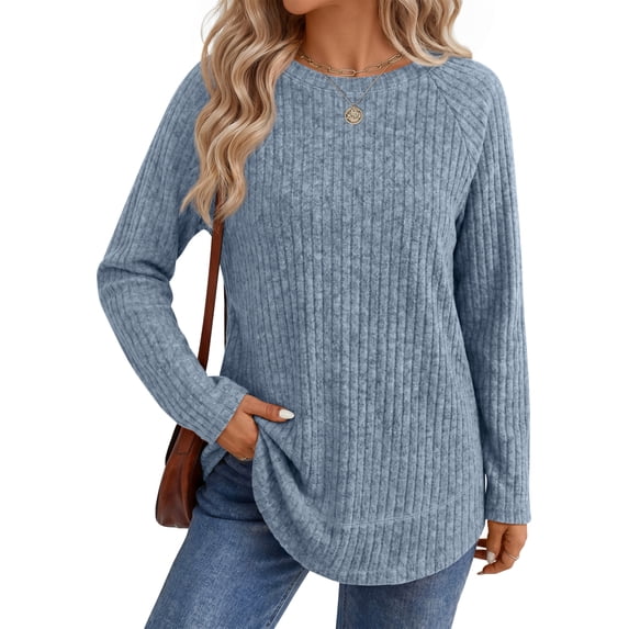 Fantaslook Long Sleeve Shirts for Women Lightweight Fall Sweaters Dressy Casual Tunic Tops