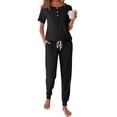 thumbnail image 1 of Fantaslook Pajamas Sets for Women Short Sleeve Henley Shirt and Pants With Drawstring Casual Lounge Wear Sets Summer Outfits, 1 of 8