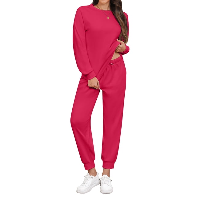 Fantaslook Pajamas Sets for Women Two Piece Sweatshirts Lounge Sets Long Sleeve Tops and Pants with Drawstring Basic Outfits