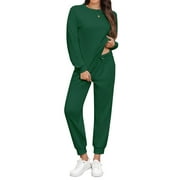 FANTASLOOK Pajamas Sets for Women Two Piece Sweatshirts Lounge Sets Long Sleeve Tops and Pants with Drawstring Basic Outfits