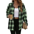 thumbnail image 1 of Fantaslook Plaid Flannel Shirts for Women Oversized Long Sleeve Button Down Shirts Blouses Tops, 1 of 10