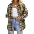 thumbnail image 1 of Fantaslook Plaid Flannel Shirts for Women Oversized Long Sleeve Button Down Shirts Blouses Tops, 1 of 10