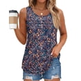thumbnail image 1 of Fantaslook Pleated Tank Tops for Women Dressy Casual Sleeveless Blouses Floral Summer Tops, 1 of 10