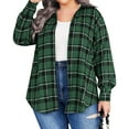 thumbnail image 1 of Fantaslook Plus Size Button Down Shirts for Women Long Sleeve Plaid Flannel Shirt Casual Boyfriend Tops, 1 of 7