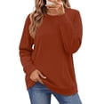 thumbnail image 1 of Fantaslook Plus Size Pullover Sweatshirts for Women Crewneck Long Sleeve Shirts Casual Tunic Tops Fall Clothes, 1 of 8
