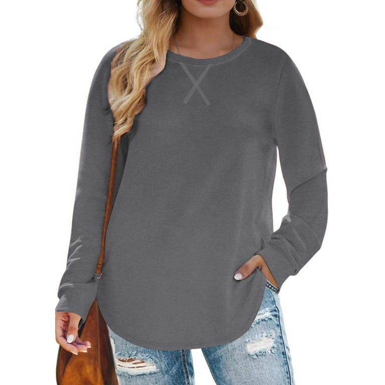 Fantaslook Plus Size Sweatshirts for Women Crewneck Casual Tunic