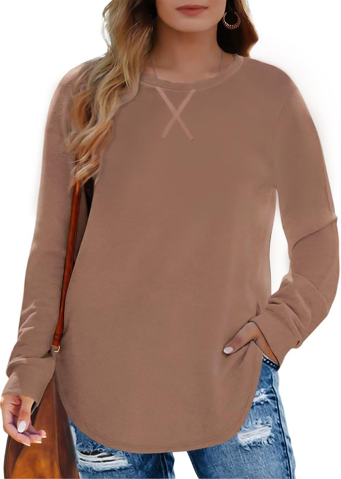 Xysaqa Women's Casual V-Neck Tunic Sweatshirt Long Sleeve Xysaqa Women's Casual V-Neck Tunic Sweatshirt Long Sleeve