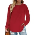 thumbnail image 1 of Fantaslook Plus Size Sweatshirts for Women Crewneck Casual Tunic Tops Long Sleeve Shirts, 1 of 9