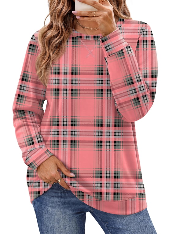 Pullover Sweatshirts for Women Crewneck Long Sleeve Shirts Casual Tunic Tops Fall Clothes