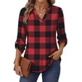 thumbnail image 1 of Fantaslook Roll Up Blouses for Women Dressy Casual Long Sleeve Tunic Tops V Neck Shirts Work Blouses, 1 of 8