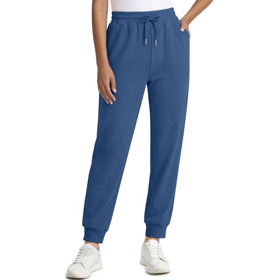 Fantaslook Scubaknit Pants for Women Elastic Waist Drawstring Tapered Lounge Pants with Pockets Casual Joggers